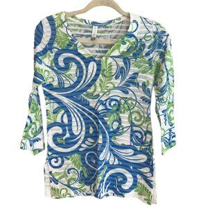 Women's Whimsy Rose Graphic Banda Tunic Top Size Extra Small‎